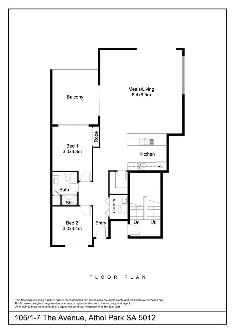 Floorplan of Homely apartment listing, 105/1-7 The Avenue, Athol Park SA 5012