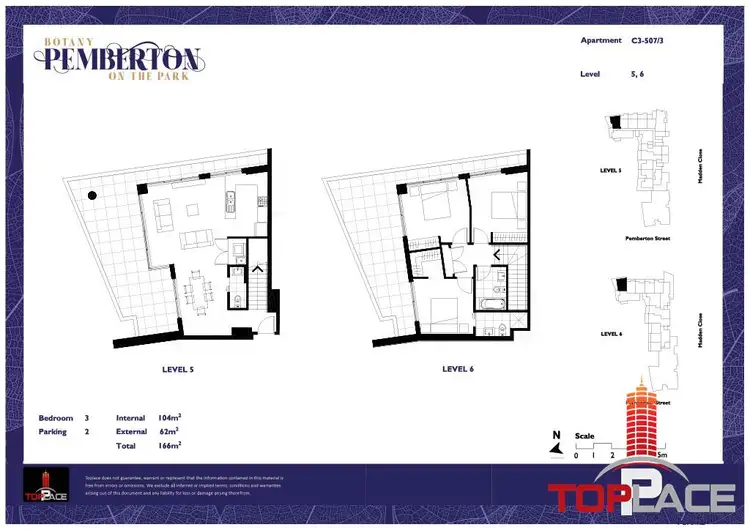Floorplan of Homely apartment listing, 3 Bed | 507/3 Madden close, Botany NSW 2019