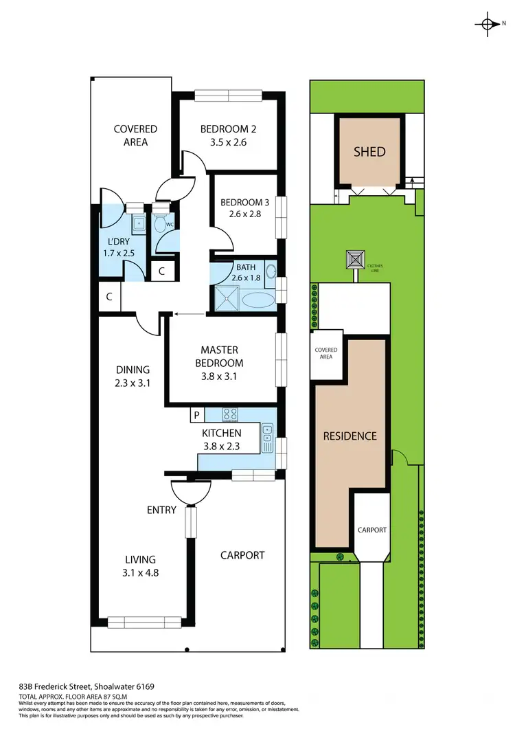 Floorplan of Homely house listing, 83B Frederick Street, Shoalwater WA 6169