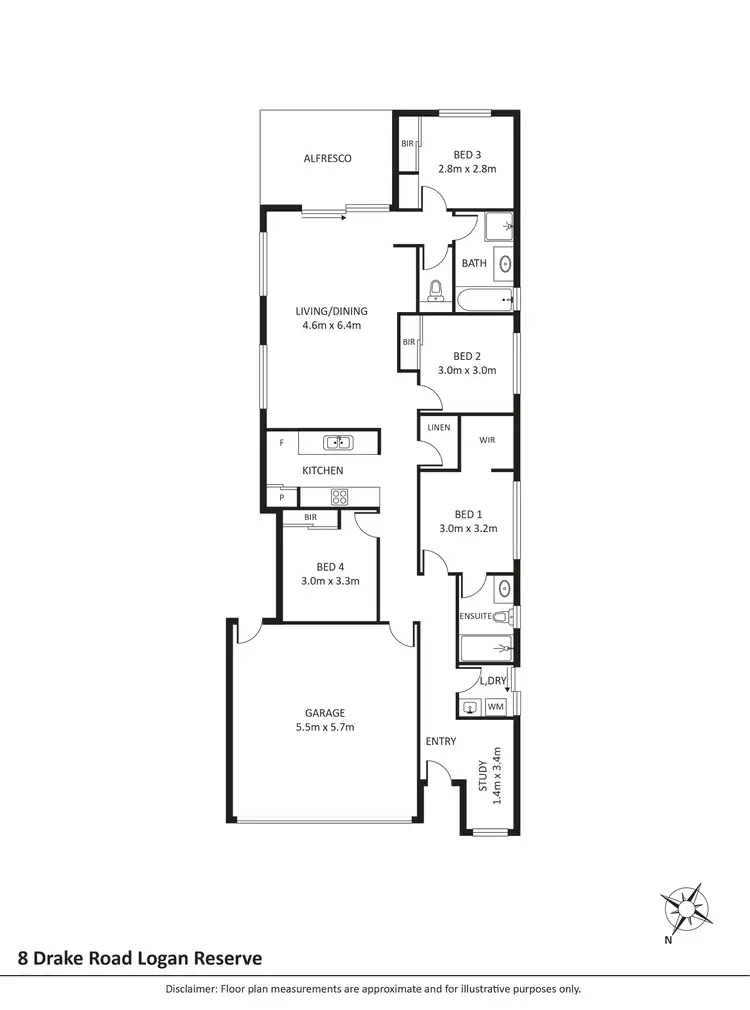 Floorplan of Homely house listing, 8 Drake Road, Logan Reserve QLD 4133