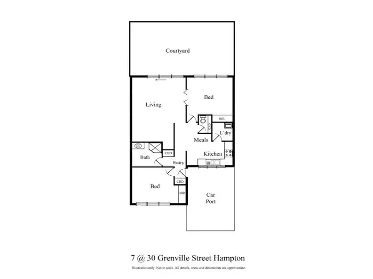 Floorplan of Homely unit listing, 7/30 Grenville Street, Hampton VIC 3188