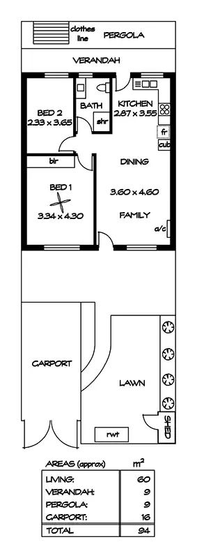 Floorplan of Homely unit listing, 3/13 Cavendish Avenue, Devon Park SA 5008