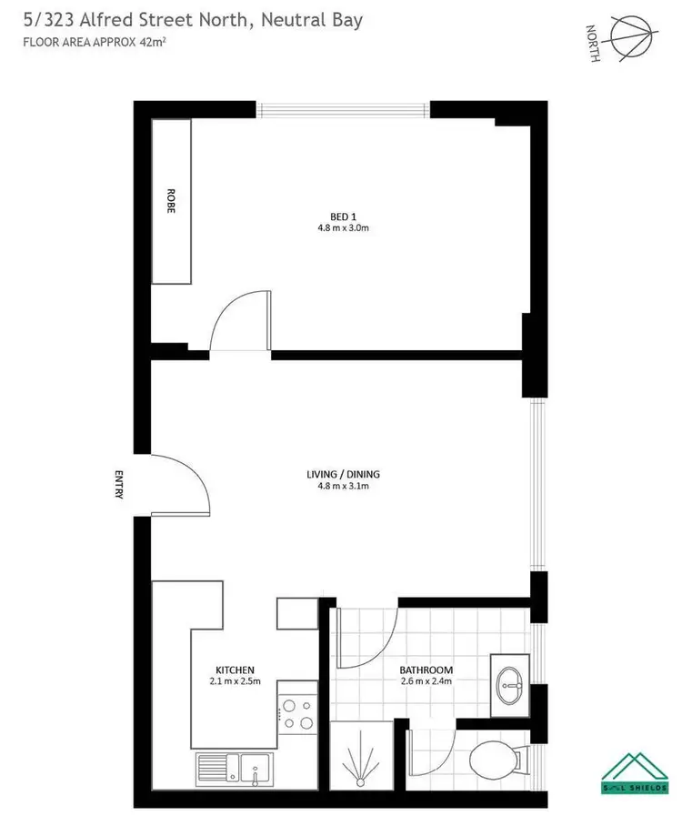 Floorplan of Homely apartment listing, 5/323 Alfred Street North, Neutral Bay NSW 2089