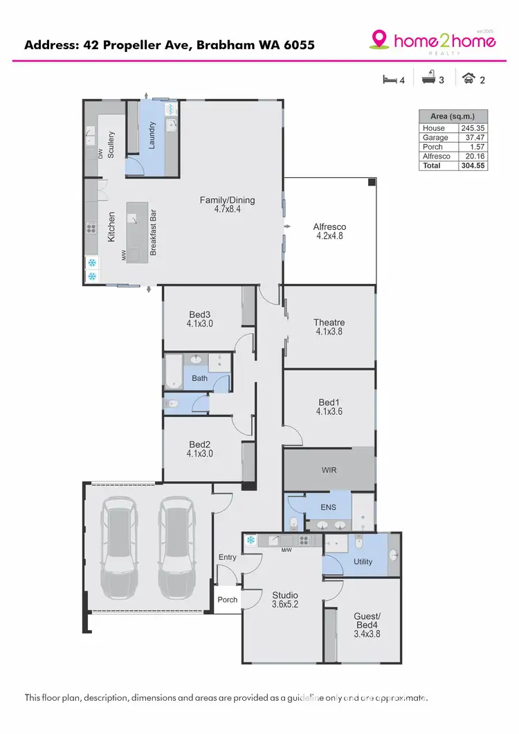 Floorplan of Homely house listing, 42 Propeller Avenue, Brabham WA 6055