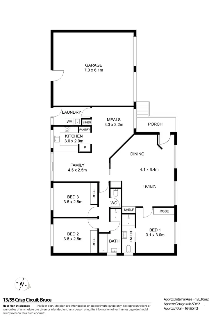 Floorplan of Homely townhouse listing, 13/55 Crisp Circuit, Bruce ACT 2617