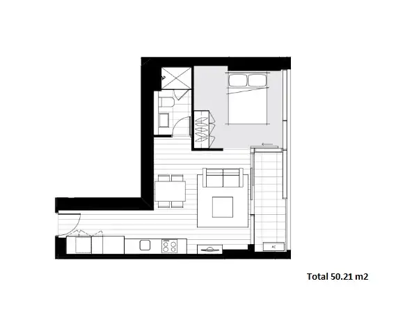 Floorplan of Homely apartment listing, 2303/38 Rose Lane, Melbourne VIC 3000