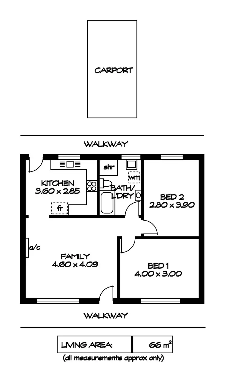 Floorplan of Homely unit listing, 10/28 Robert Avenue, Broadview SA 5083