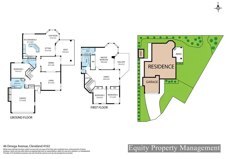 Floorplan of Homely house listing, 46 Omega Avenue, Cleveland QLD 4163