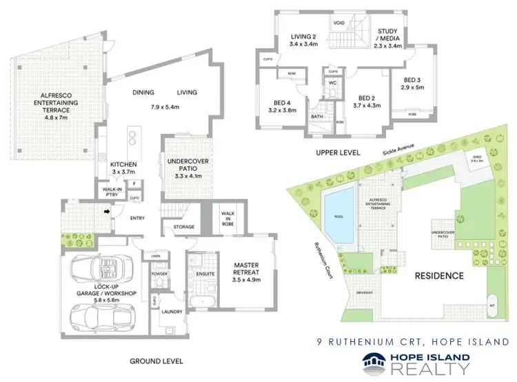 Floorplan of Homely house listing, 9 Ruthenium Court, Hope Island QLD 4212