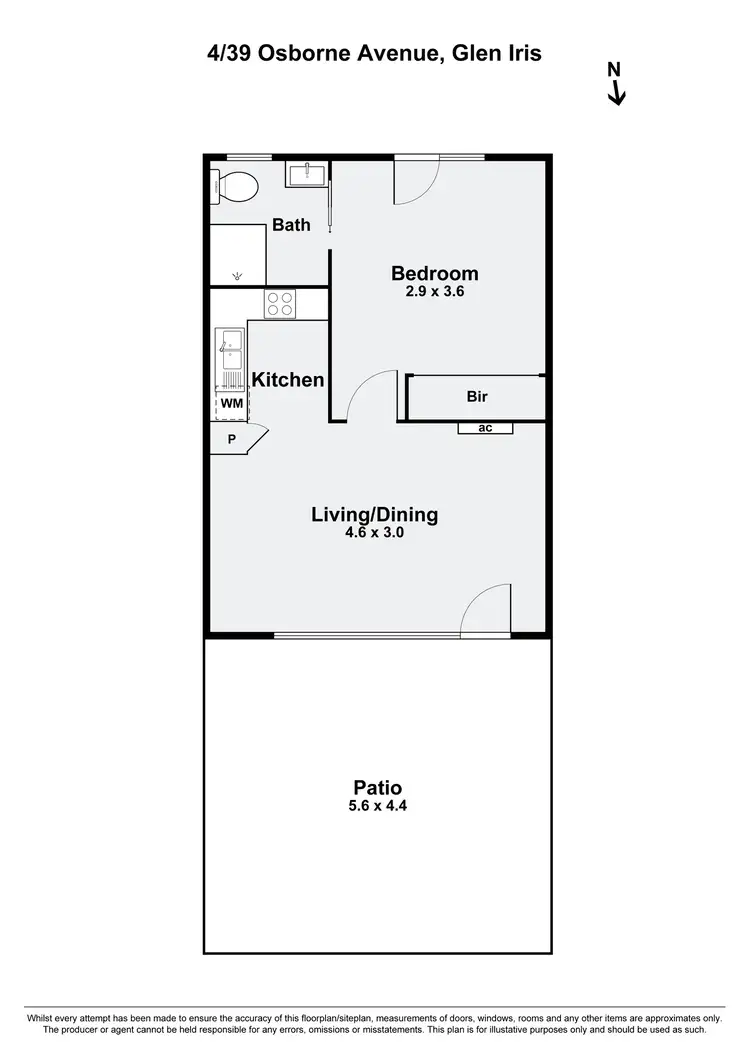 Floorplan of Homely apartment listing, 4/39 Osborne Avenue, Glen Iris VIC 3146