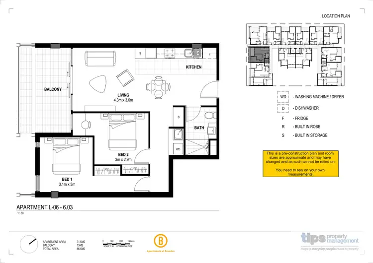 Floorplan of Homely apartment listing, 603/3 Fourth Street, Bowden SA 5007