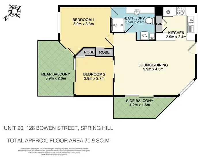 Floorplan of Homely apartment listing, 20/128 Bowen St, Spring Hill QLD 4000