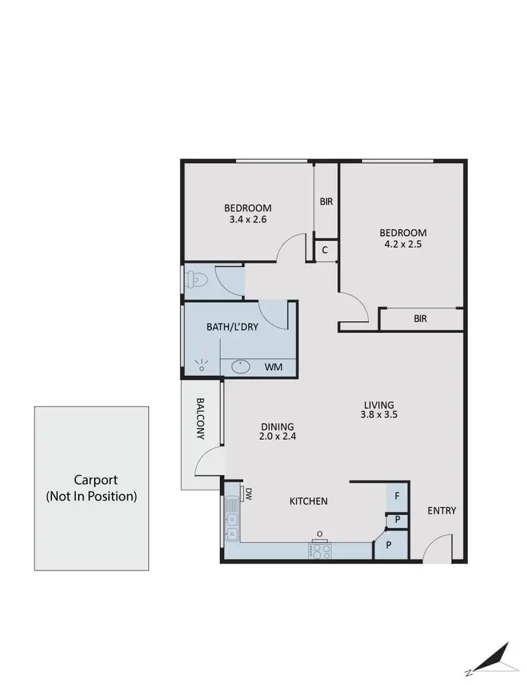 Floorplan of Homely apartment listing, 2/101 Victoria Road, Hawthorn East VIC 3123