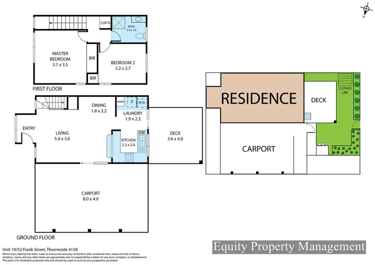 Floorplan of Homely townhouse listing, 19/52 Frank Street, Thorneside QLD 4158