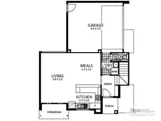 Floorplan of Homely townhouse listing, 2 Shribank Street, Munno Para SA 5115
