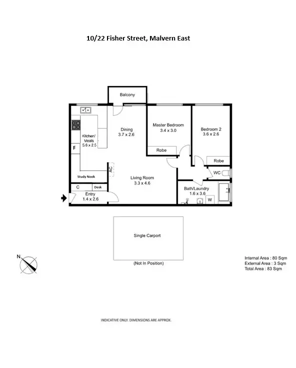 Floorplan of Homely apartment listing, 10/22 Fisher Street, Malvern East VIC 3145