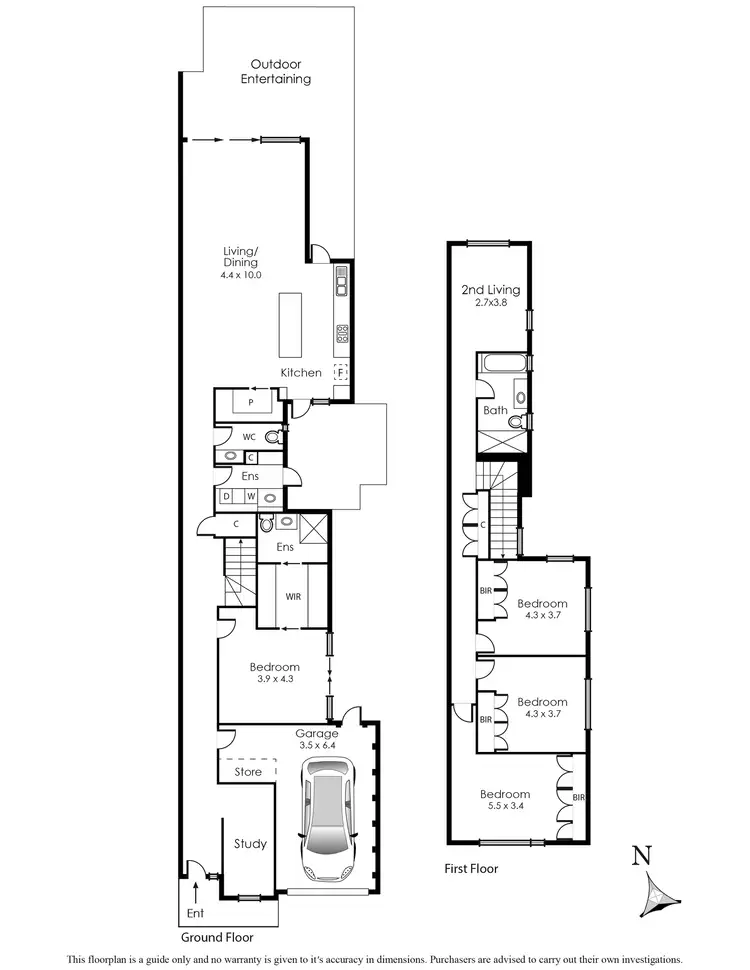 Floorplan of Homely townhouse listing, 47B Luckins Road, Bentleigh VIC 3204