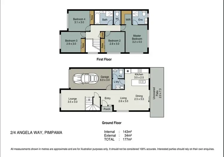 Floorplan of Homely townhouse listing, 2/4 Angela Way, Pimpama QLD 4209