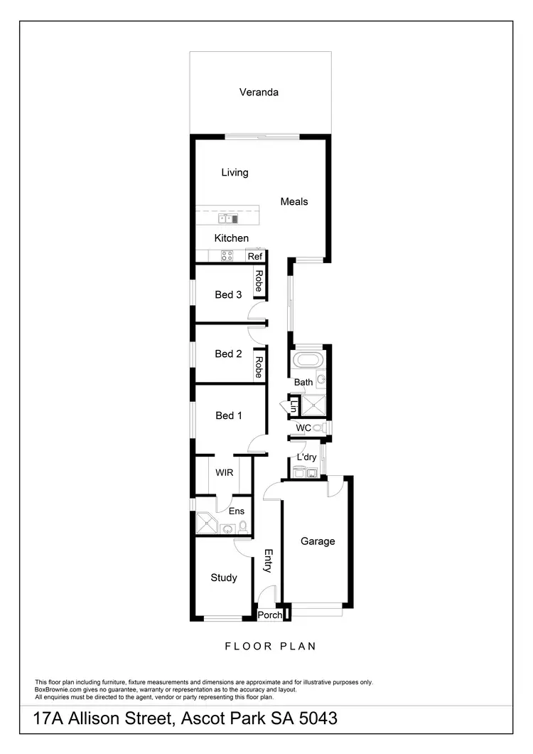 Floorplan of Homely house listing, 17A Allison Street, Ascot Park SA 5043