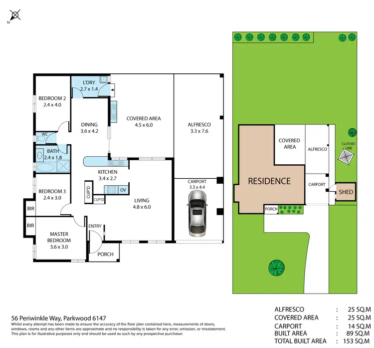 Floorplan of Homely house listing, 56 Periwinkle Way, Parkwood WA 6147