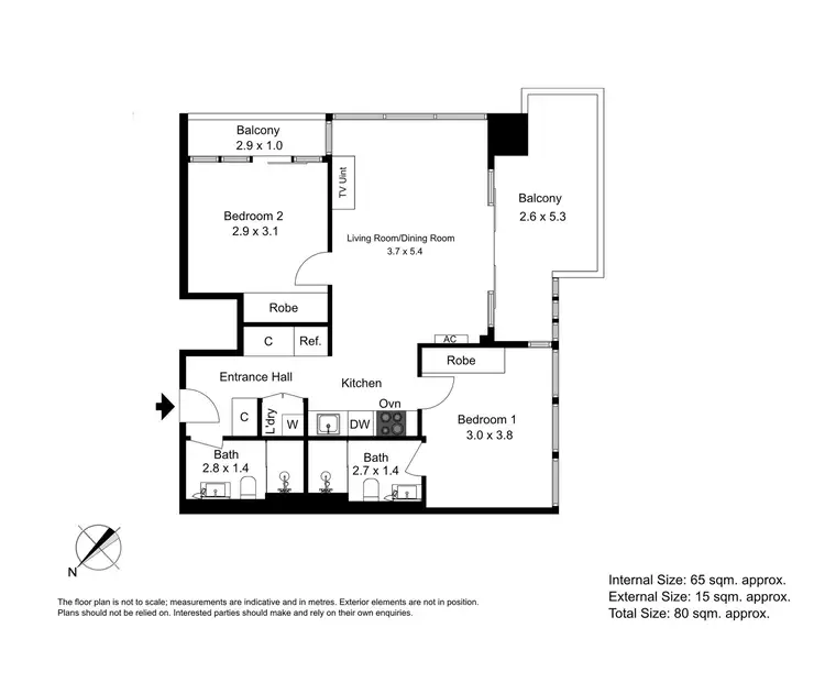 Floorplan of Homely apartment listing, 1911/220 Spencer Street, Melbourne VIC 3000