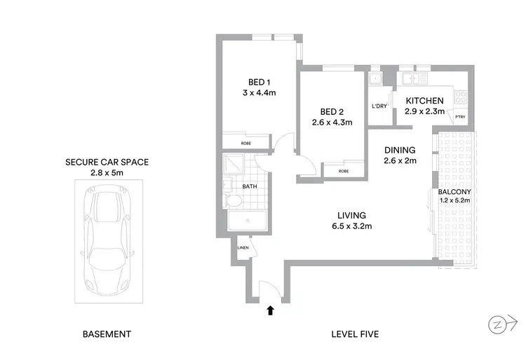 Floorplan of Homely apartment listing, 5e/10 Bligh Place, Randwick NSW 2031