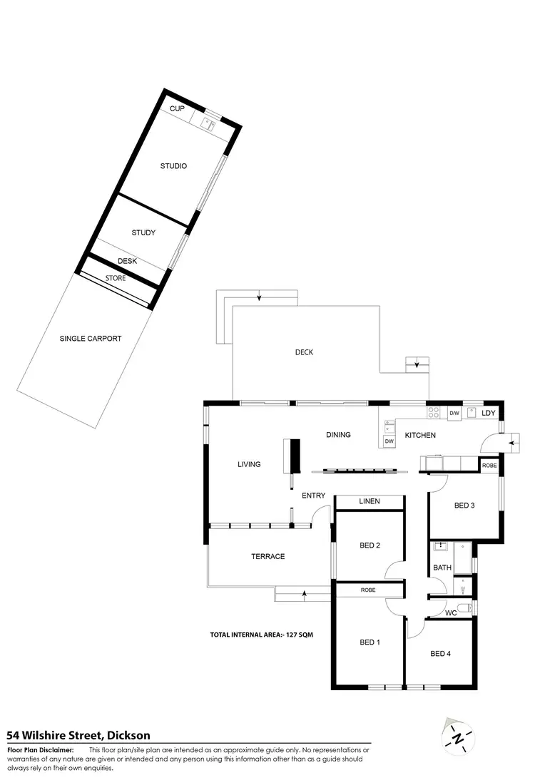 Floorplan of Homely house listing, 54 Wilshire Street, Dickson ACT 2602