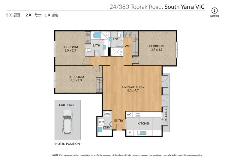 Floorplan of Homely apartment listing, 24/380 Toorak Road, South Yarra VIC 3141