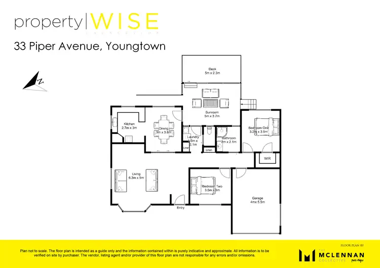 Floorplan of Homely house listing, 33 Piper Ave, Youngtown TAS 7249