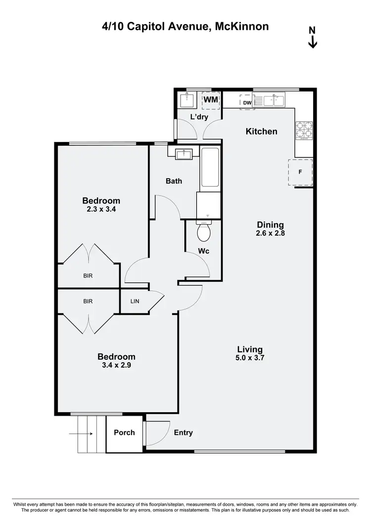 Floorplan of Homely unit listing, 4/10 Capitol Avenue, Mckinnon VIC 3204