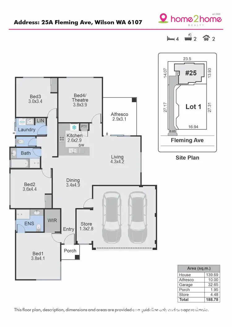 Floorplan of Homely house listing, 25A Fleming Avenue, Wilson WA 6107
