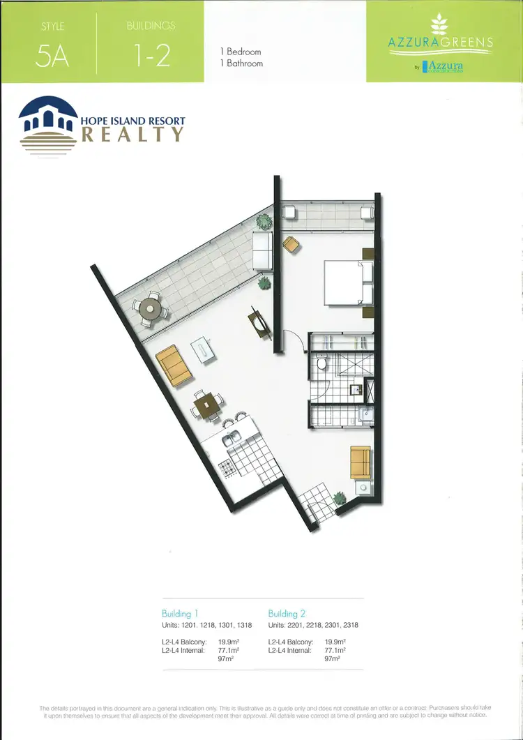 Floorplan of Homely apartment listing, 2318/2 Activa Way, Hope Island QLD 4212