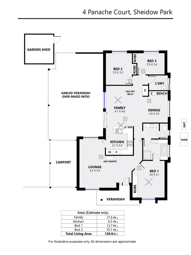 Floorplan of Homely house listing, 4 Panache Court, Sheidow Park SA 5158