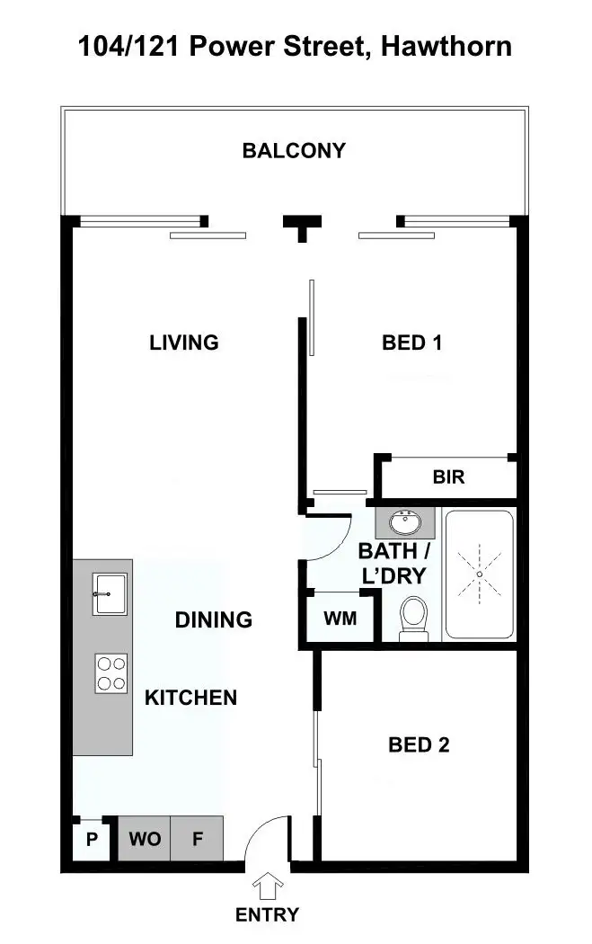 Floorplan of Homely apartment listing, 104/121 Power Street, Hawthorn VIC 3122