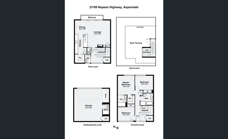 Floorplan of Homely townhouse listing, 2/109 Nepean Highway, Aspendale VIC 3195