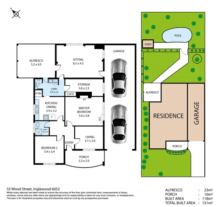 Floorplan of Homely house listing, 55 Wood Street, Inglewood WA 6052