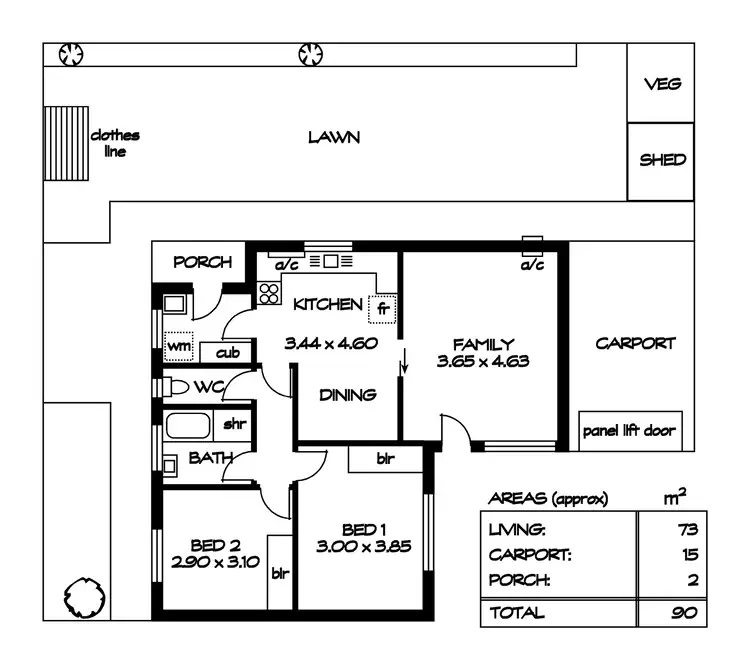 Floorplan of Homely unit listing, 3/25 Hopetoun Avenue, Kilburn SA 5084