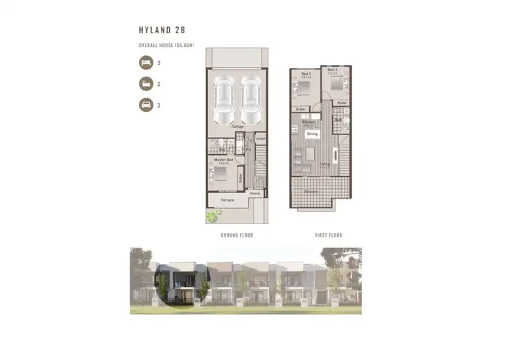Floorplan of Homely townhouse listing, 32 Odsal Walk, Strathtulloh VIC 3338