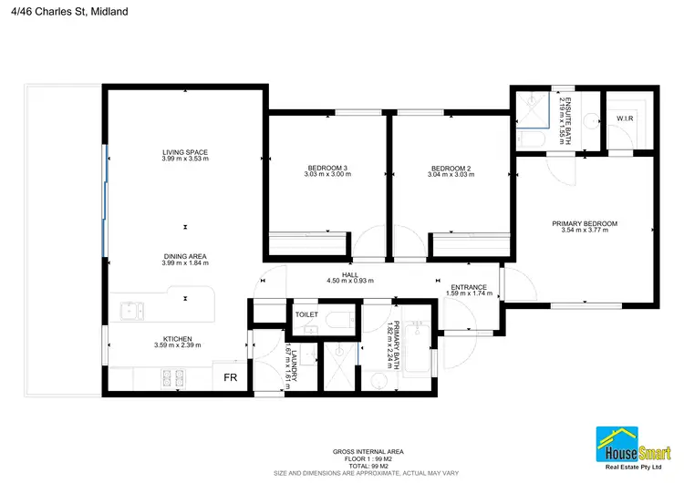 Floorplan of Homely villa listing, 4/46 Charles Street, Midland WA 6056