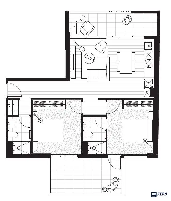 Floorplan of Homely apartment listing, 2/6 Kent Street, Richmond VIC 3121
