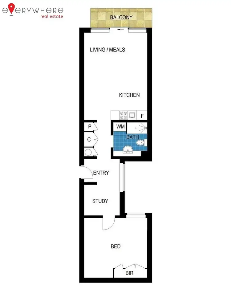 Floorplan of Homely apartment listing, 2513/288 Spencer Street, Melbourne VIC 3000