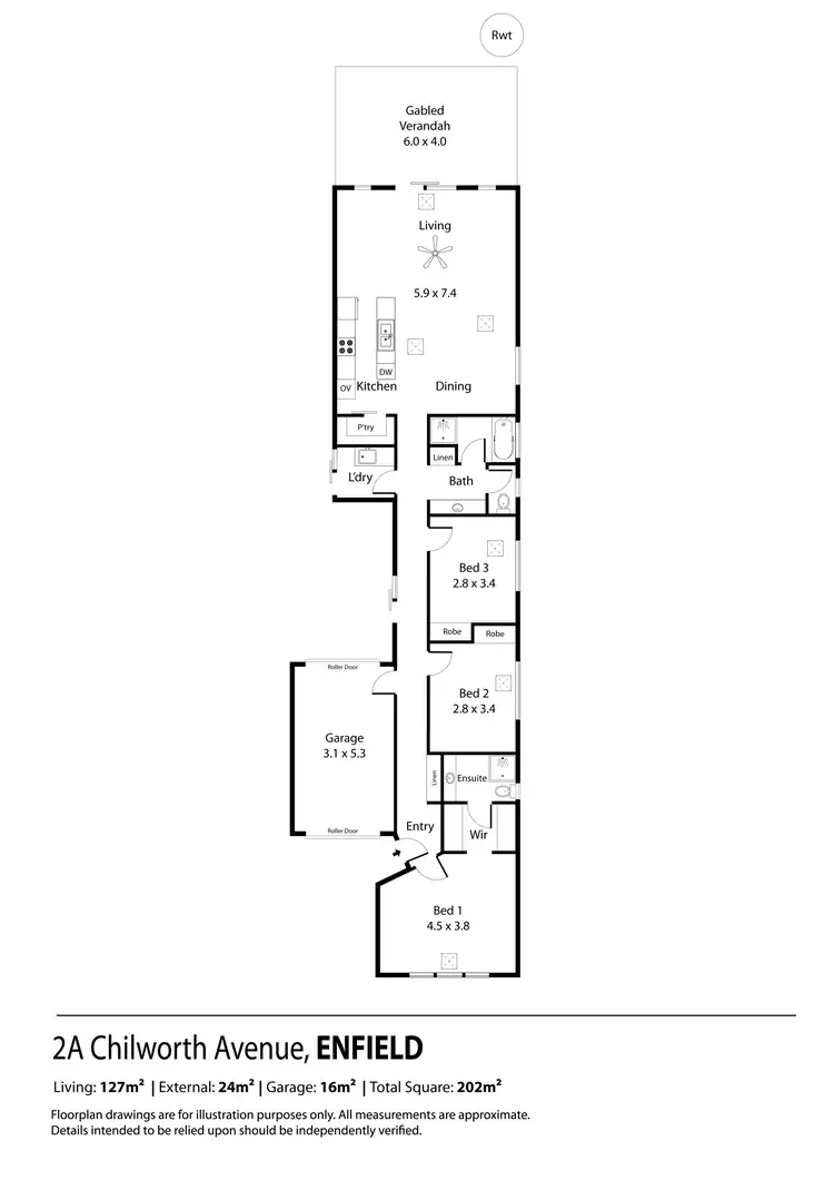 Floorplan of Homely house listing, 2A Chilworth Avenue, Enfield SA 5085