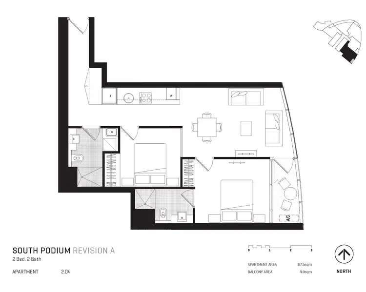 Floorplan of Homely apartment listing, 204/231 Harbour Esplanade, Docklands VIC 3008