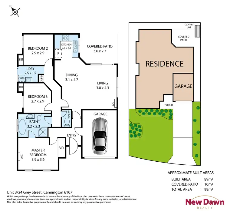 Floorplan of Homely house listing, 3/24 Grey Street, Cannington WA 6107