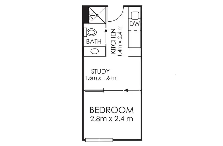 Floorplan of Homely apartment listing, 403/9 High Street, North Melbourne VIC 3051