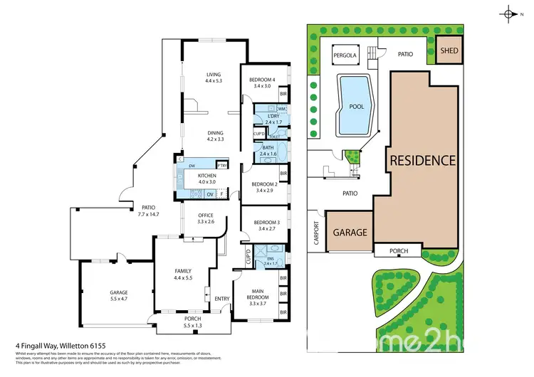 Floorplan of Homely house listing, 4 Fingall Way, Willetton WA 6155