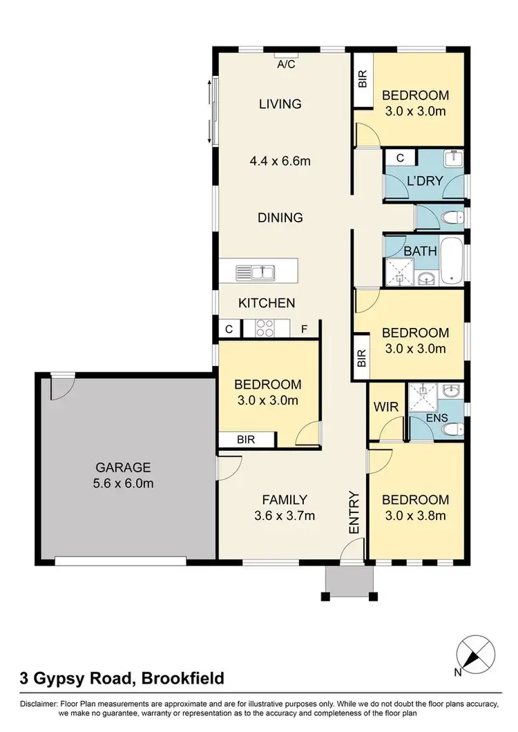 Floorplan of Homely house listing, 3 Gypsy Lane, Brookfield VIC 3338