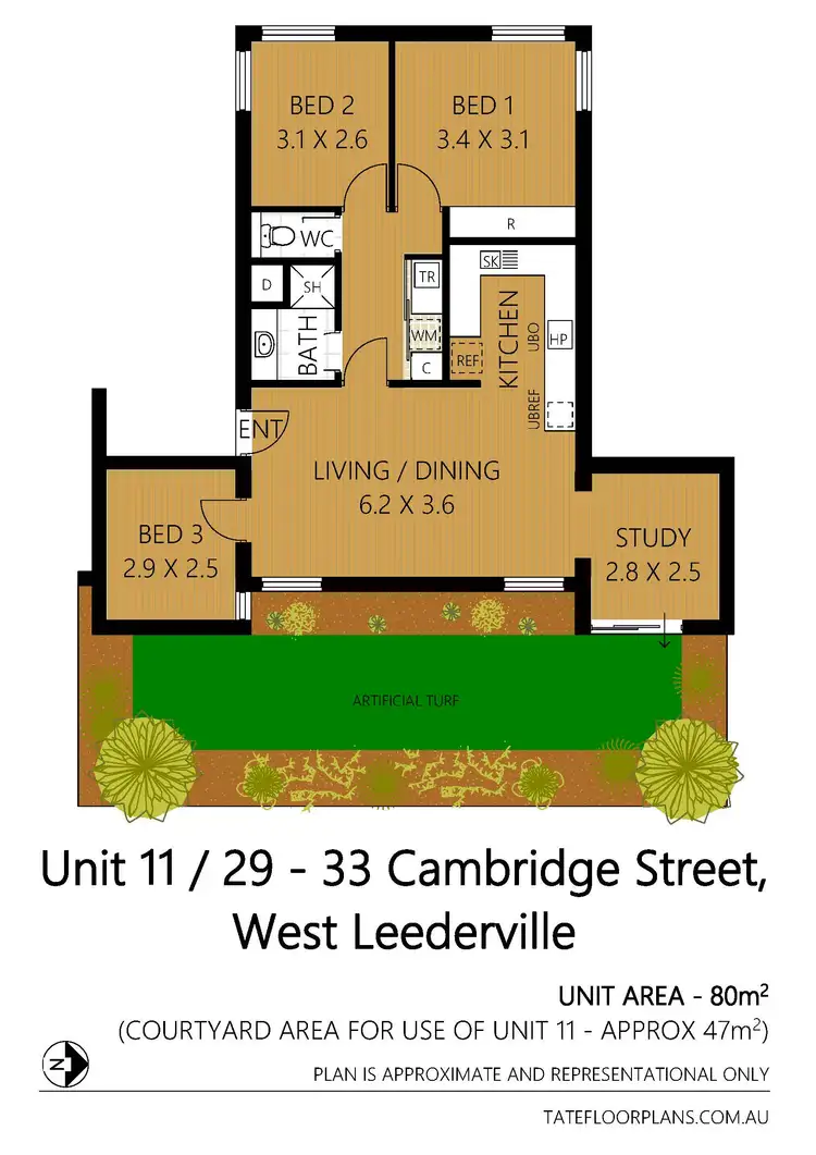 Floorplan of Homely apartment listing, 11/29-33 Cambridge Street, West Leederville WA 6007