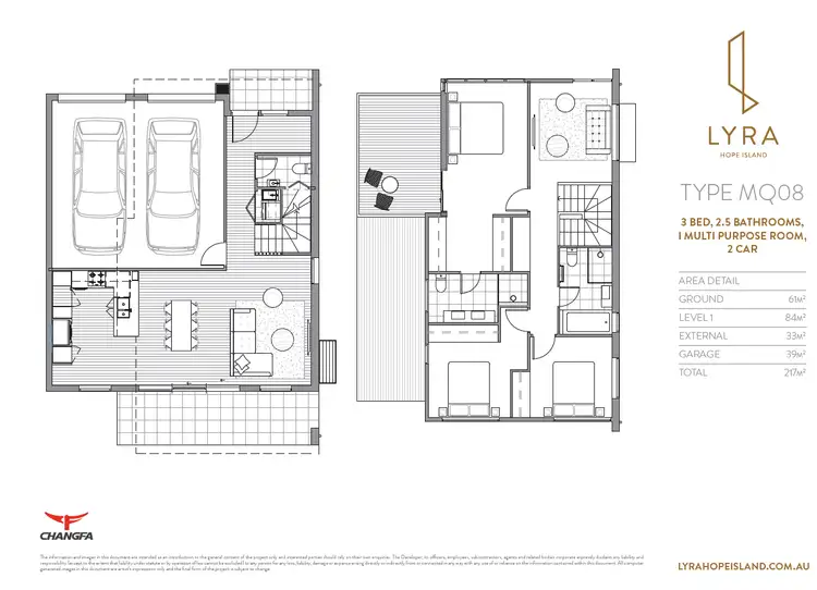 Floorplan of Homely townhouse listing, 44/1 Lyra Avenue, Hope Island QLD 4212