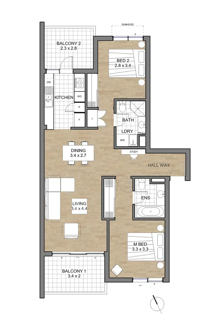Floorplan of Homely unit listing, 11/9 Mockridge Ave, Newington NSW 2127
